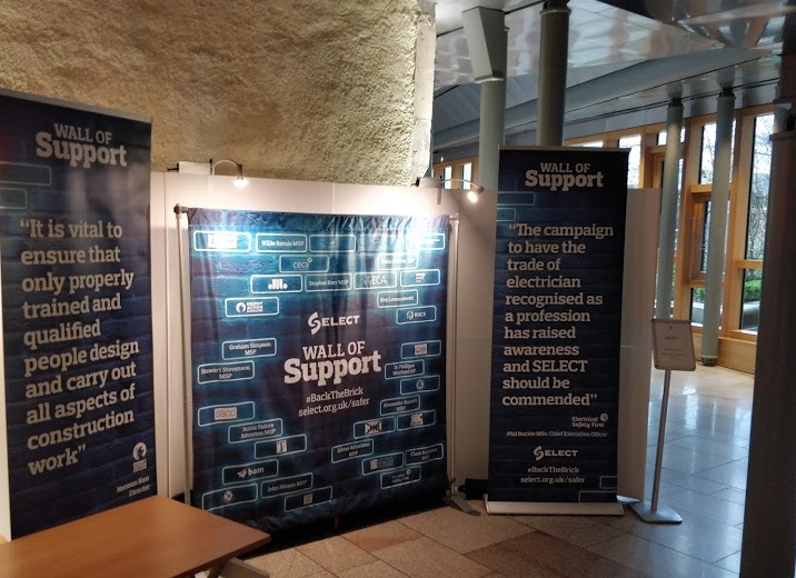 Select's Wall of Support in the Scottish Parliament